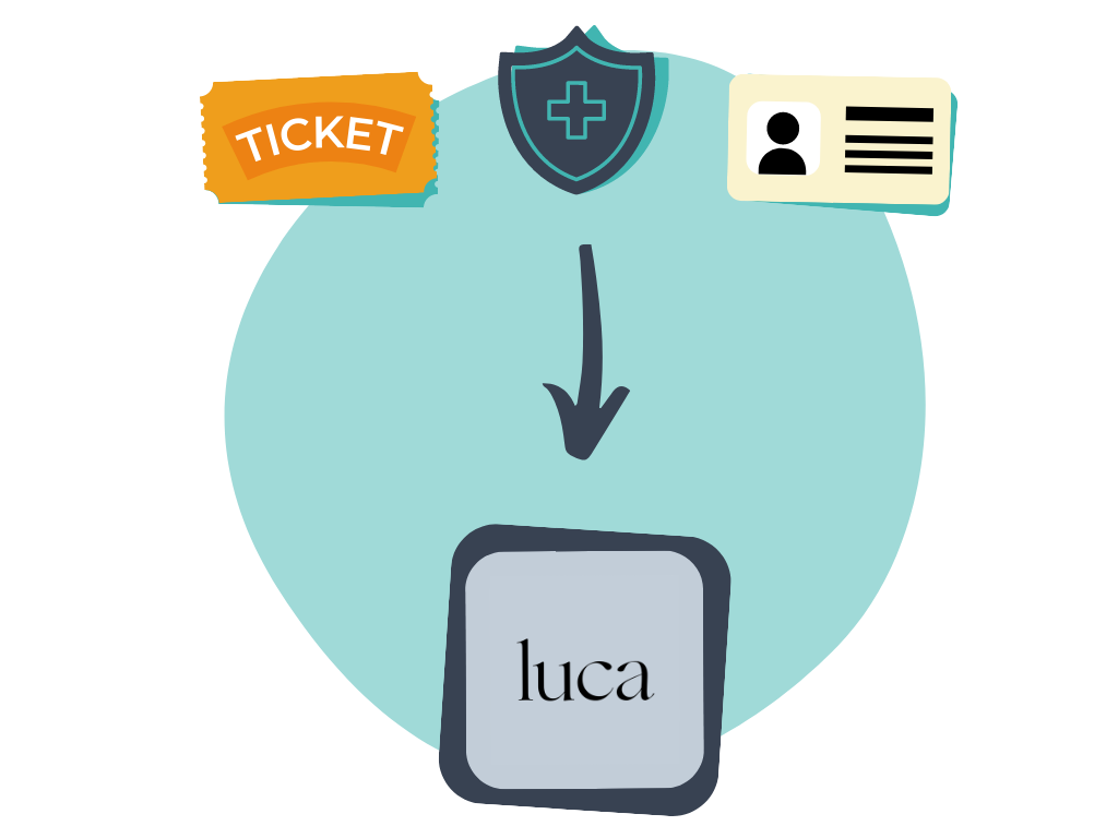Ticket, Personalausweis und G-Zertifikat in luca app laden